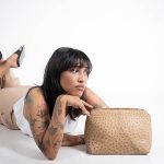 Ostrich-Texture Leather Clutch Bag - Image 2