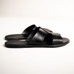 H-Strap Leather Slide Sandals - Image 3