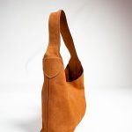 Maya Tan Suede Minimalist Slouchy Hobo Bag - Image 2