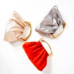 Metallic Ruched Clutch