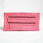 Athena Ostrich-Texture Leather Clutch - Image 5