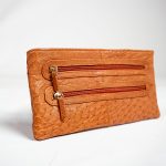 Athena Ostrich-Texture Leather Clutch - Image 4