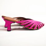 Stella Fuchsia Pink Strappy Pointed-Toe Kitten Heels - Image 3